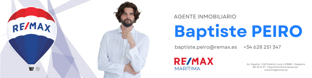 Banner Baptiste PEIRO Agente inmobiliario REMAX